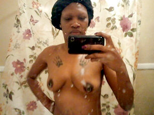Naked strenuous ebony whore does
